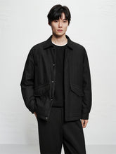 Men's Allover Black Tonal Jacquard Down Jacket